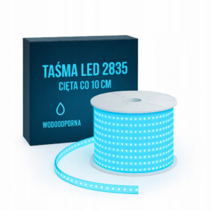 Taśma LED Ice Blue 2835 230V IP67 10W Cięcie co 10cm